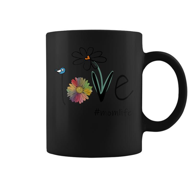 Love Mom Life - Art Flower Bird Tshirt For Mothers Day Coffee Mug
