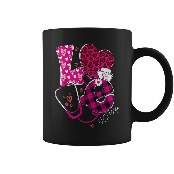 Love Ncu Life Happy Valentines Day Outfit For Nurses  Coffee Mug