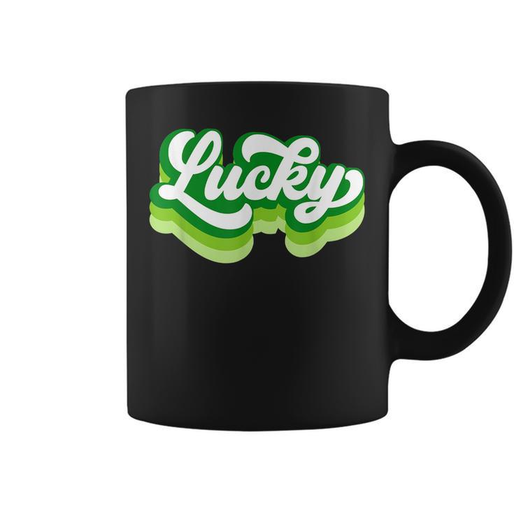 Lucky Green Retro St Patricks Day Funny Irish  Coffee Mug