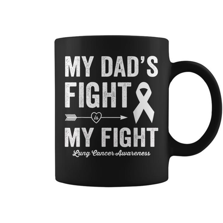 Lung Cancer Awareness Dad My Dads Fight Is My Fight Coffee Mug