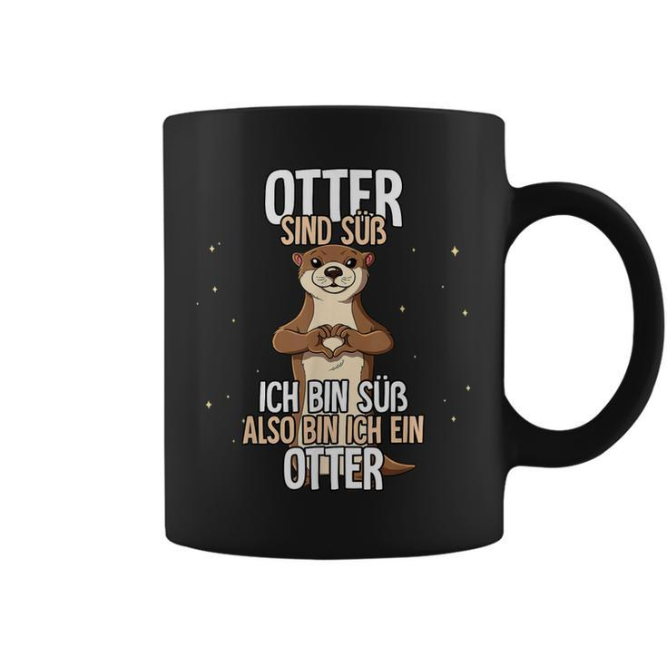 Lustiges Otter Tassen: Ich Bin Süß, Also Bin Ich Ein Otter - Schwarz