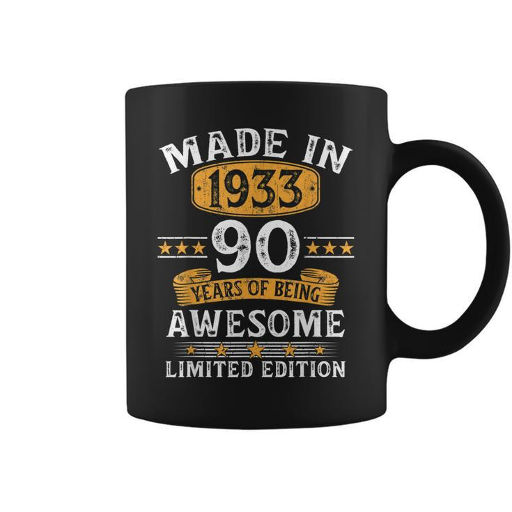 Made In 1933 90 Years Old 90Th Birthday Gifts For Men  Coffee Mug