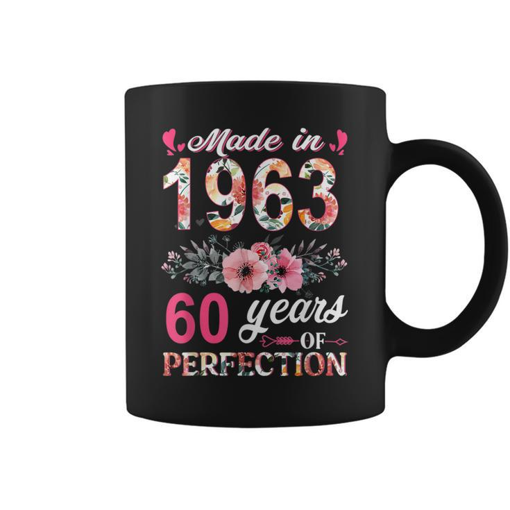 Made In 1963 Floral 60 Year Old 60Th Birthday Gifts Women  Coffee Mug