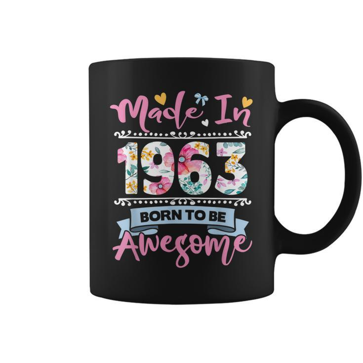 Made In 1963 Floral 60Th Birthday Gifts Women 60 Year Old  Coffee Mug