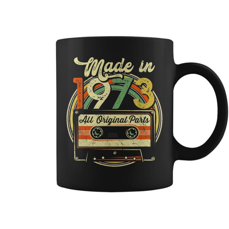 Made In 1973 48Th Birthday Gifts Cassette Tape Vintage  Coffee Mug