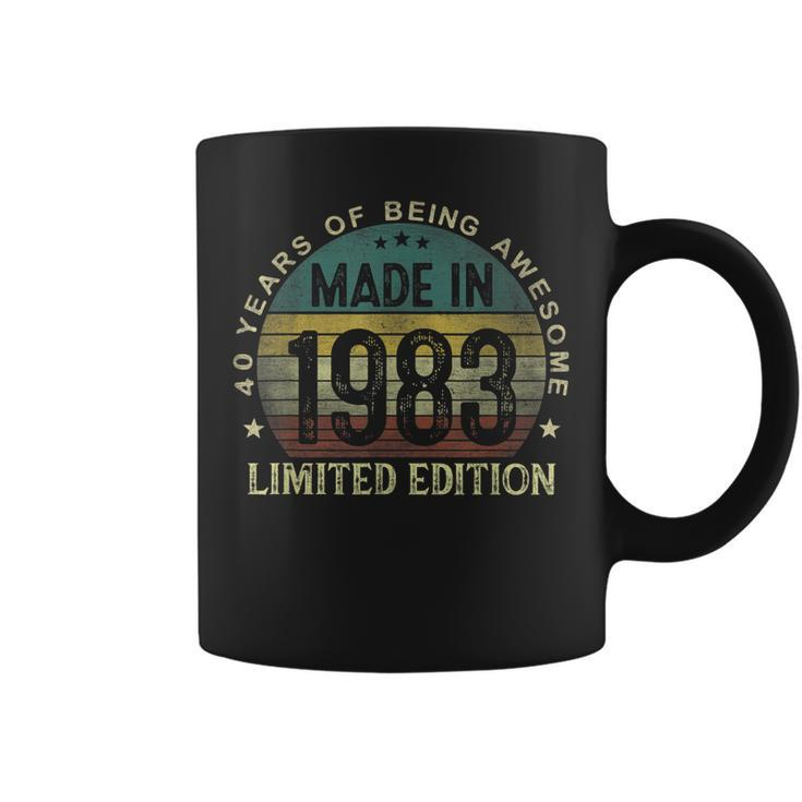 Made In 1983 40 Years Old 40Th Birthday Gifts For Men Coffee Mug