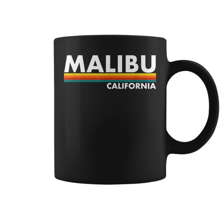 Malibu - California - Retro Stripes - Classic  Coffee Mug