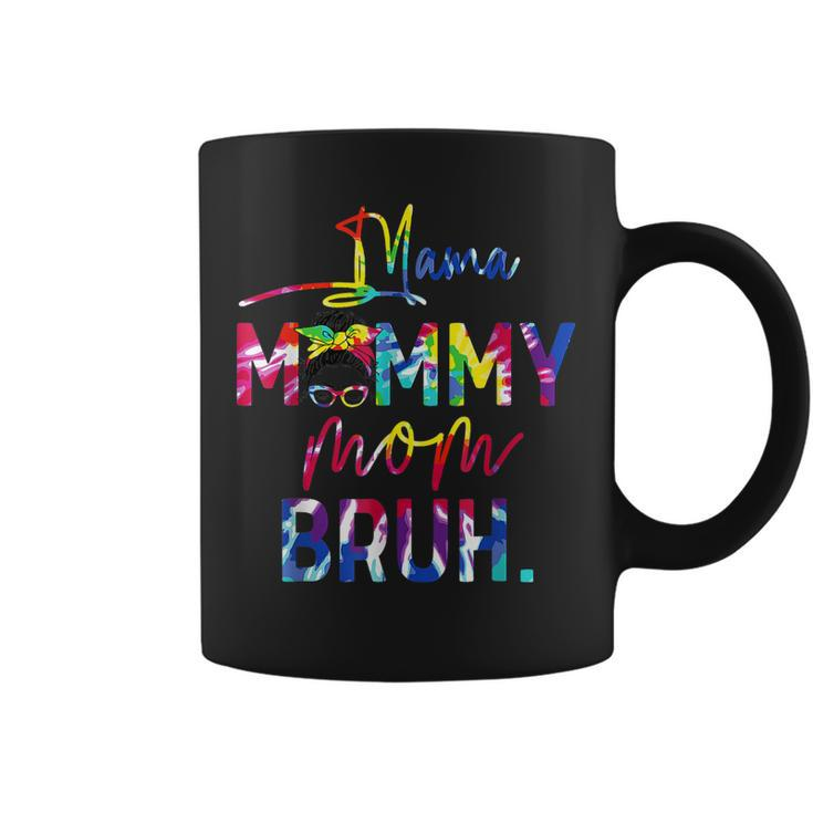 Mama Mommy Mom Bruh Tie Dye Messy Bun Mothers Day 2023  Coffee Mug