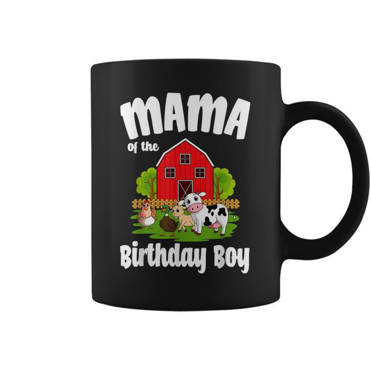 Mama Of The Birthday Boy Farm Animal Bday Party Celebration  Coffee Mug