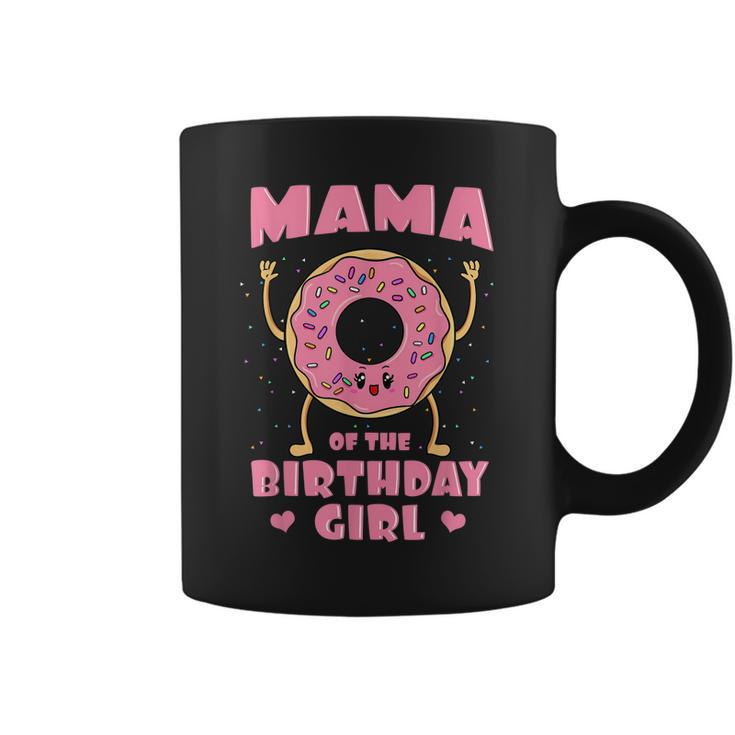 Mama Of The Birthday Girl Pink Donut Bday Party Mother Mommy  Coffee Mug