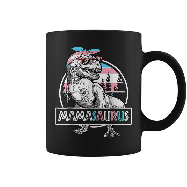 Mamasaurus Dinosaur Mama Saurus Protect Trans Kids Mom Ally  Coffee Mug
