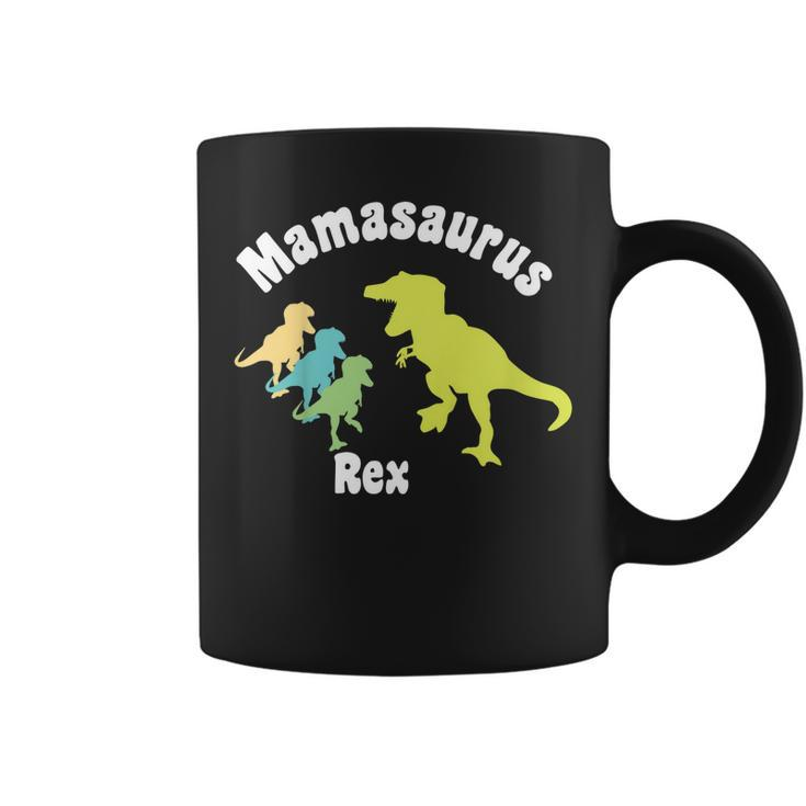 Mamasaurus Rex Funny Mothers Day Gift T Shirt 3 Three Kids Coffee Mug