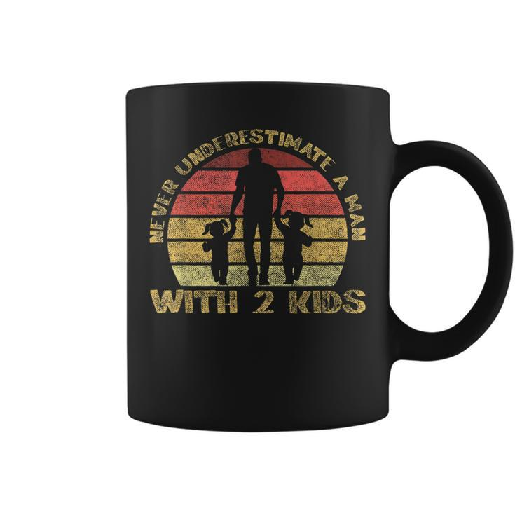 Man With Two Kids Papa Father Daughter Son Dad Daddy Stepdad Coffee Mug