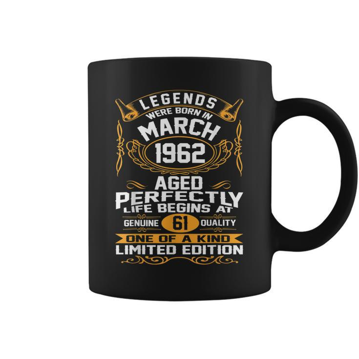 March 1962 61St Birthday Gift 61 Year Old Men Women  Coffee Mug