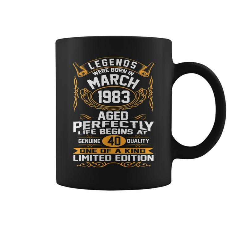 March 1983 40Th Birthday Gift 40 Year Old Men Women  Coffee Mug