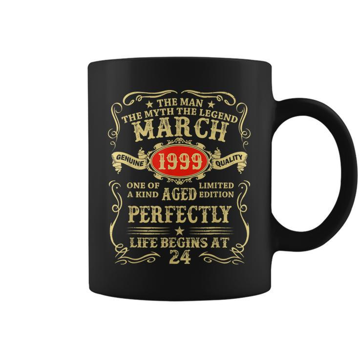 March 1999 The Man Myth Legend 24 Year Old Birthday Gifts Coffee Mug
