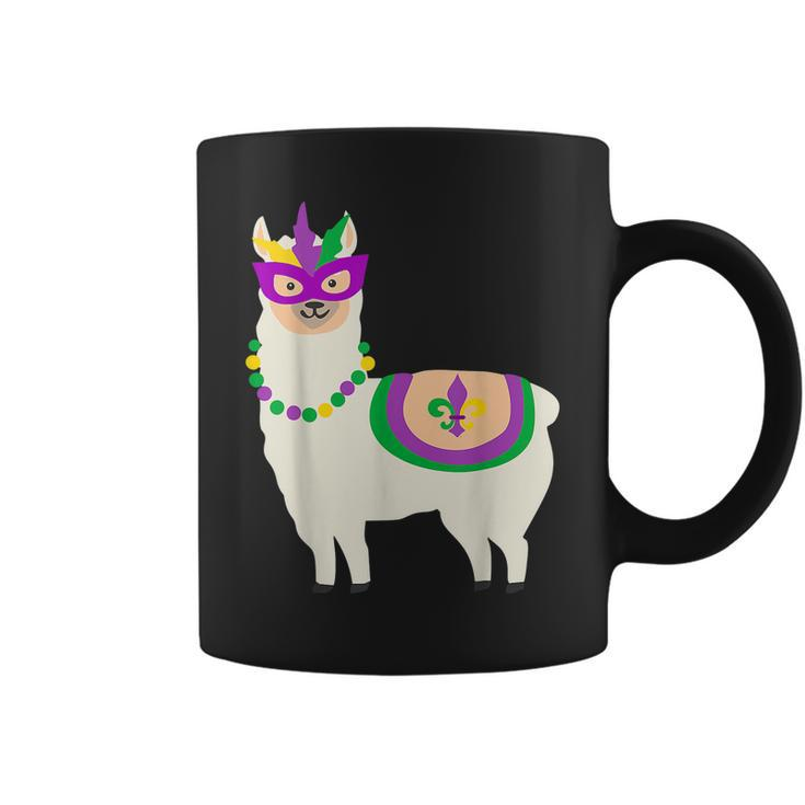 Mardi Gras Llama Funny Carnival Fat-Tuesday Party  Coffee Mug