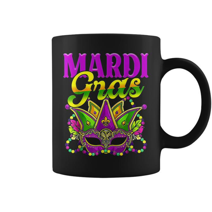 Mardi Gras Mask Beads Funny Party Unique New Orleans Parade  V3 Coffee Mug