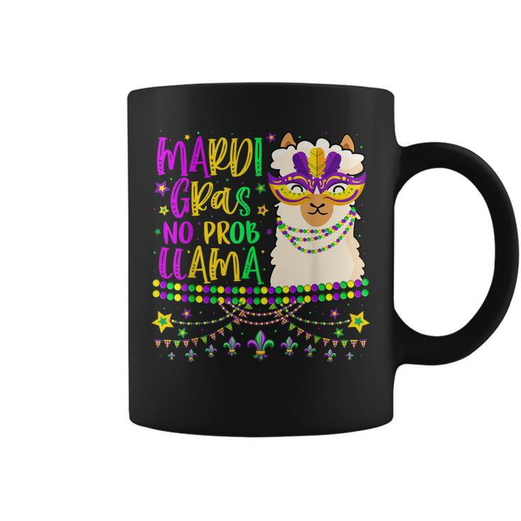 Mardi Gras No Prob Llama Alpaca Funny Carnival Party Girls  Coffee Mug