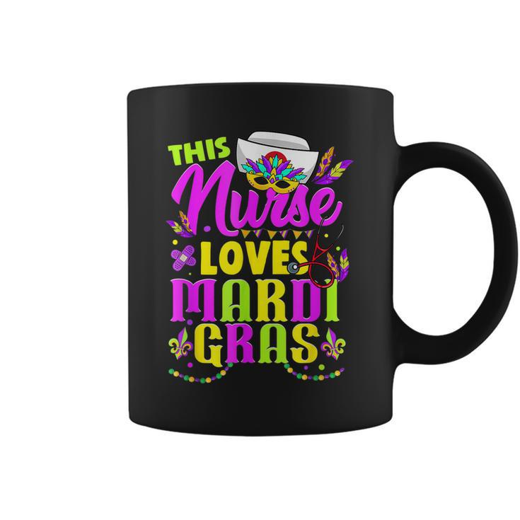 Mardi Gras Nurse This Nurse Loves Mardi Gras  Coffee Mug