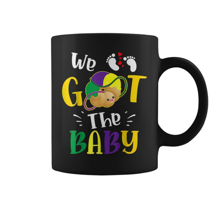 Mardi Gras Pregnancy Announcement We Got The Baby Gift  Coffee Mug
