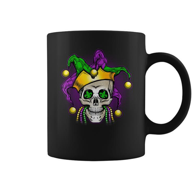 Mardi Gras Skull New Orleans Louisiana Mobile Alabama 2023  Coffee Mug