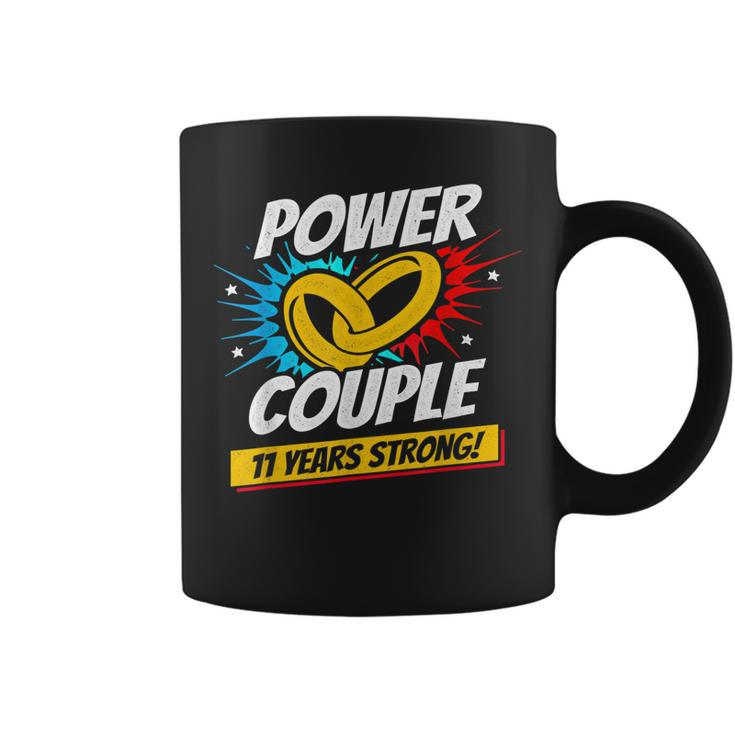 Married 11 Years - Power Couple - 11Th Wedding Anniversary  Coffee Mug