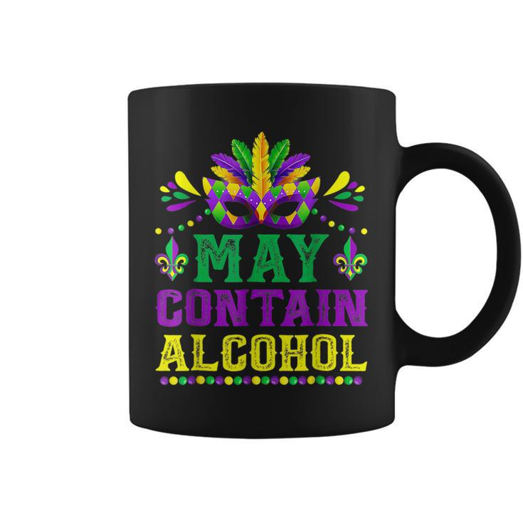 Mask May Contains Alcohol Mardi Gras Funny Outfits  Coffee Mug