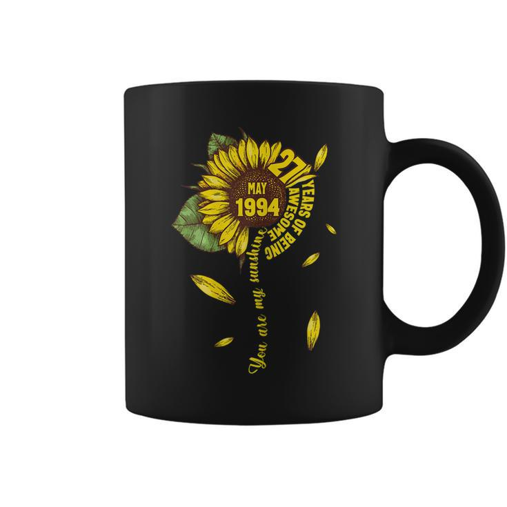 May Girls 1994 27Th Sunflower Birthday Made In 1994 Coffee Mug