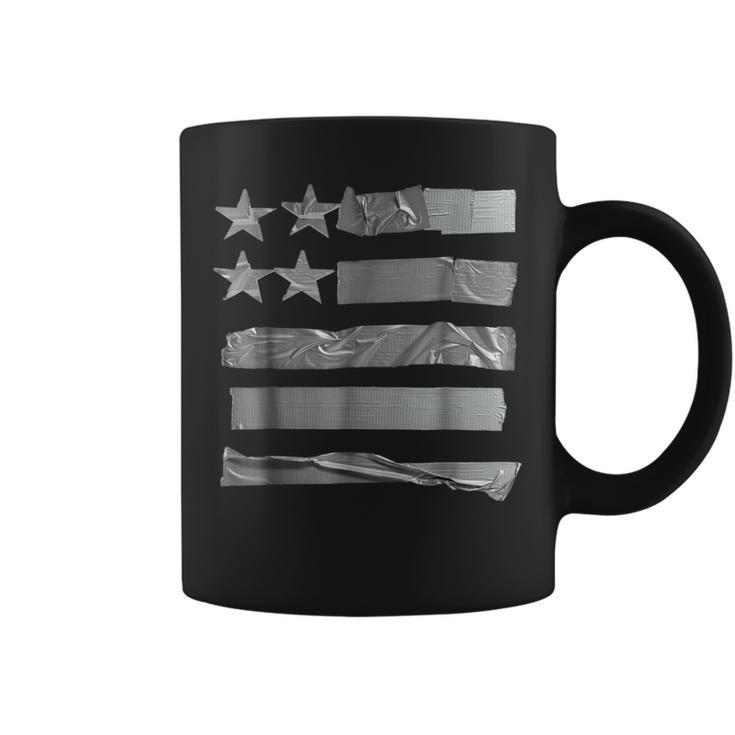 Mechanic American Flag Duct Tape  Patriotic Coffee Mug