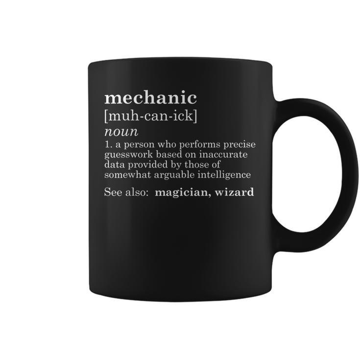Mechanic Definition Dad Car Guy Garage Fathers Day Gift Coffee Mug
