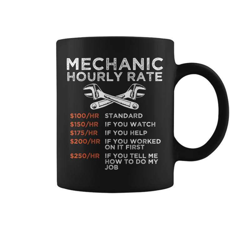 Mechanic Hourly Rate Repairing Prices Repairman Gift Coffee Mug