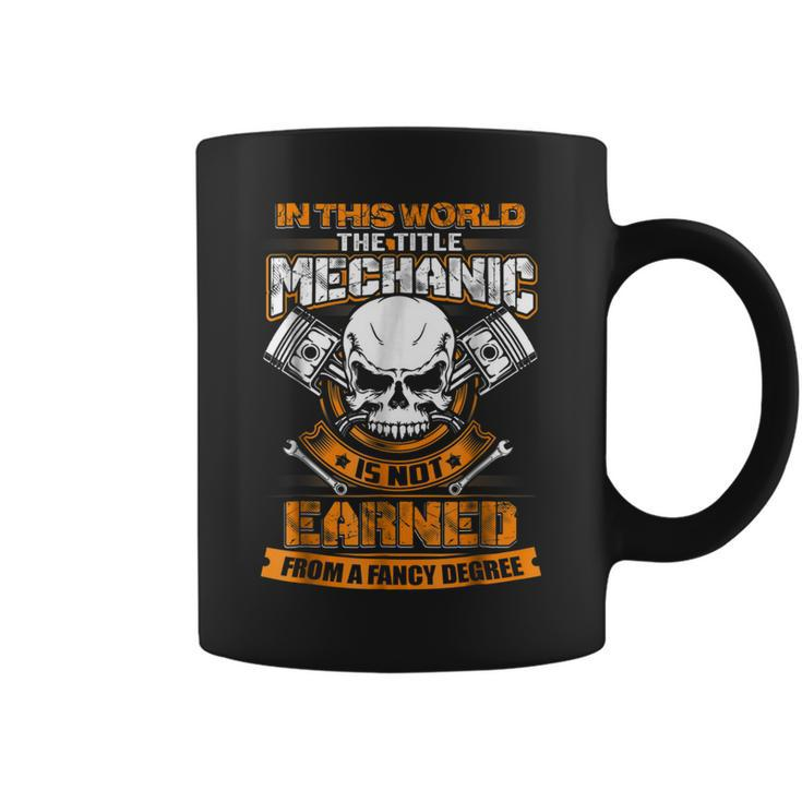 Mechanic  Mechanic Job Skull Graphic  Gift Gift For Mens Coffee Mug