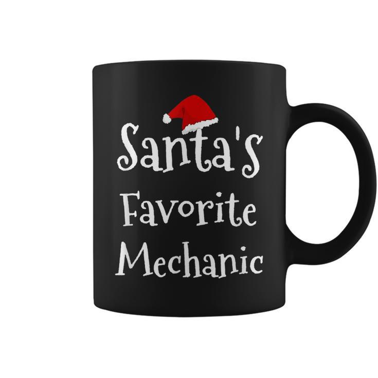 Mechanic Santas Favorite Job Christmas Santa Claus Hat Coffee Mug