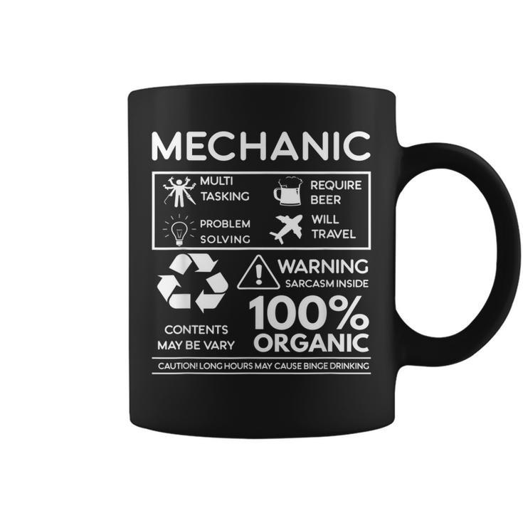 Mechanic T  Multi Tasking Require Beer Will Travel Coffee Mug