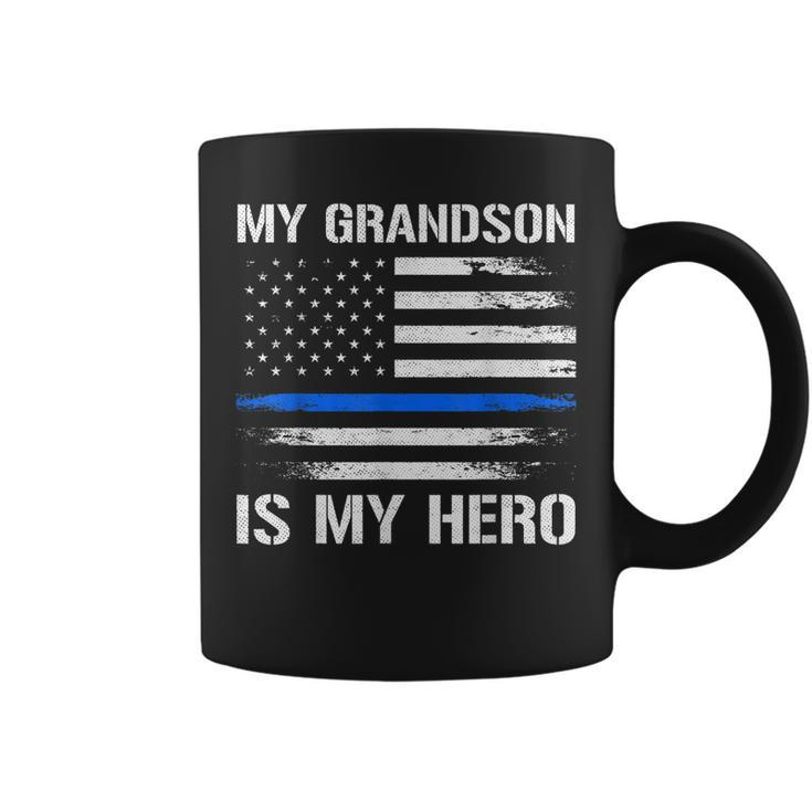 Mein Enkel Ist Mein Held Polizei Opa Oma Thin Blue Line Tassen