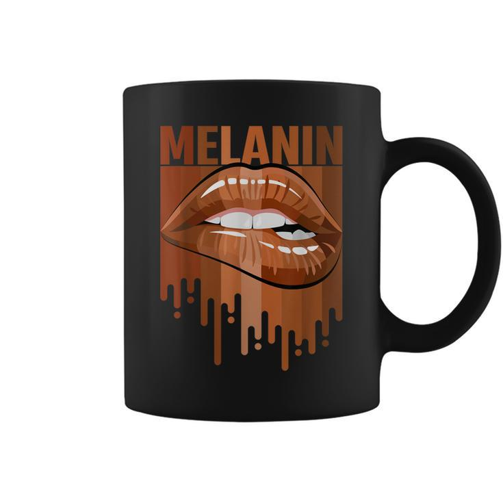 Melanin Lips Black History Month Afro African Pride Women  Coffee Mug
