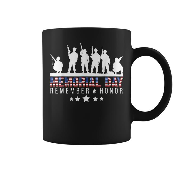 Memorial Day Remember Honor Veteran Usa Flag Pateriot Army  Coffee Mug