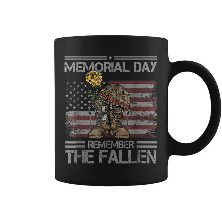 Memorial Day Remember The Fallen Military Usa Flag Vintage Coffee Mug