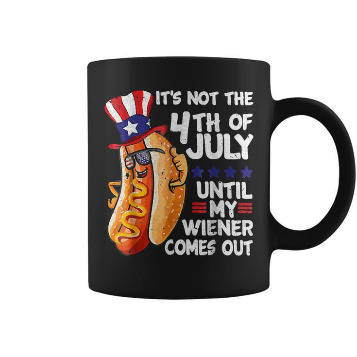 Men Funny 4Th Of July Hot-Dog Wiener Comes Out Adult Humor  Coffee Mug