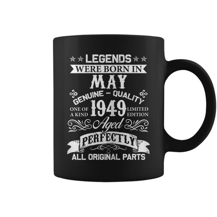 Mens 70Th Birthday Gift-Legends Were Born In May 1949 Tees Coffee Mug
