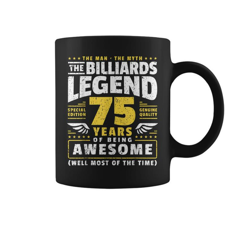 Mens 75Th Birthday Billiards Player 75 Years Old Billiards Player  Coffee Mug