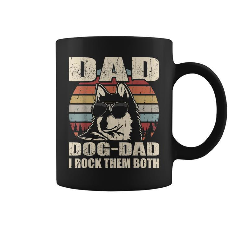 Mens Alaskan Klee Kai Dad And Dog Dad I Rock Them Both Vintage  Coffee Mug