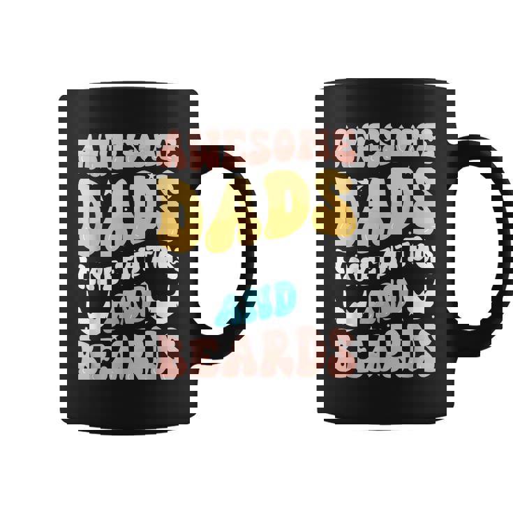 Mens Awesome Dads Have Tattoos Tattooed Dad Funny Fathers Day Coffee Mug