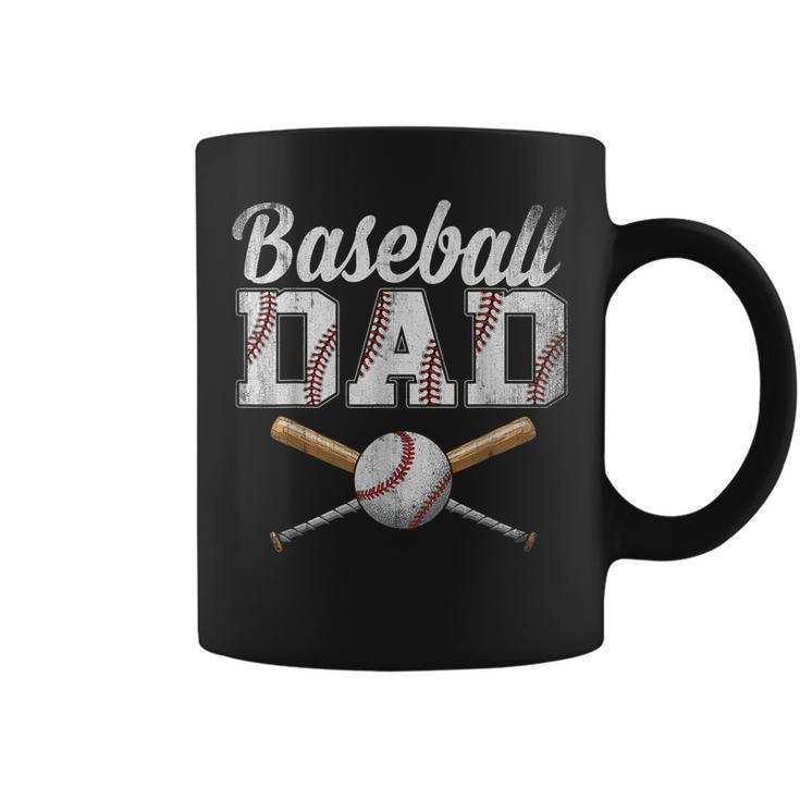 Mens Baseball Dad  For Dad Fathers Day Baseball Lovers  Coffee Mug