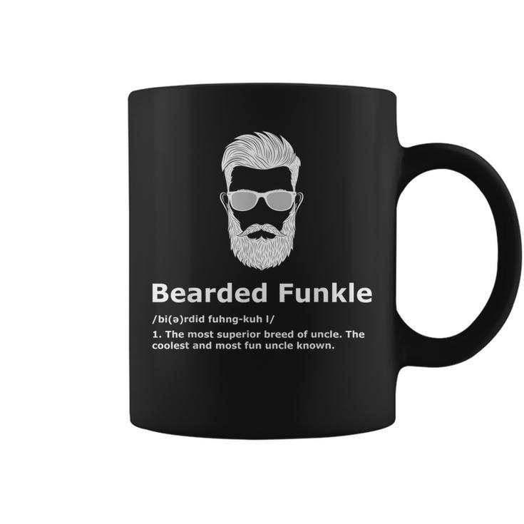 Mens Bearded Funkle  Funny Uncle Definition  Coffee Mug