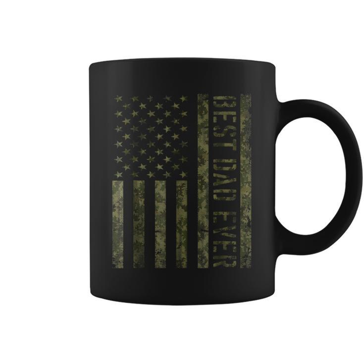 Mens Best Dad Ever American Flag Camo Tshirt For Fathers Day Coffee Mug