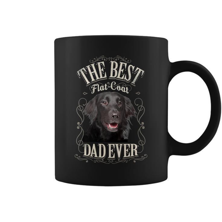 Mens Best Flat Coat Dad Ever Flat Coated Retriever Gifts Vintage V2 Coffee Mug Seseable UK