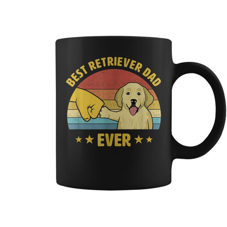 Mens Best Golden Retriever Dad Ever Vintage Puppy Lover Design  Coffee Mug