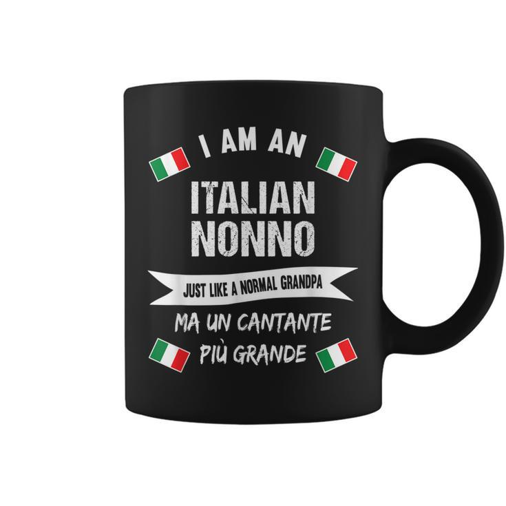 Mens Best Italian Nonno - Great Italian Grandpa And Singer  Coffee Mug
